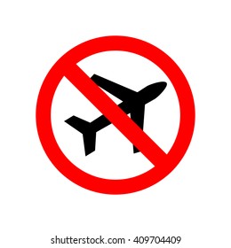 no flying on white background,prohibit sign vector