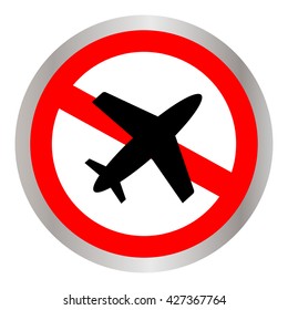 no flying on white background,prohibit sign vector