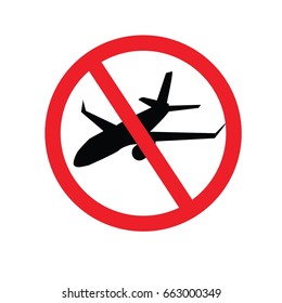  no flying on white background,prohibit sign vector       