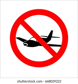 no flying on white background,prohibit sign vector