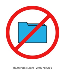 Sin inicio de sesión de carpeta en fondo blanco