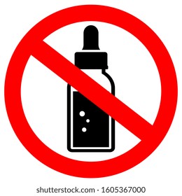 No food additives vector sign isolated on white background