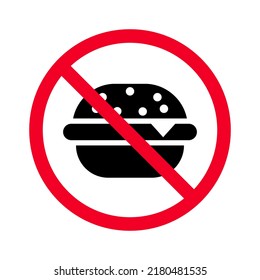 No food allowed. Diet mark. Dietary restriction. Vector.