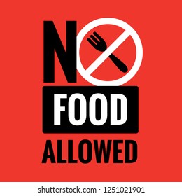 No Food Allowed Sign 