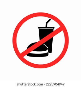 No food allowed sign isolated on white background