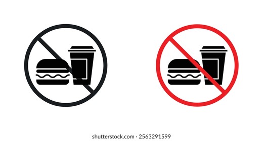 No food allowed sign pack for app and website ui designs.