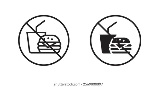 No food allowed sign vector set vector graphics designs