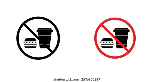No food allowed sign vector pack for web designs