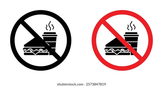 No food allowed signs vector set