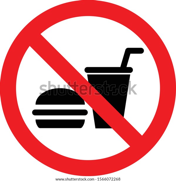 No Food Allowed Symbol No Eating Stock Vector (Royalty Free) 1566072268