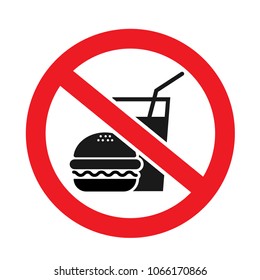 No food allowed symbol, isolated on white background