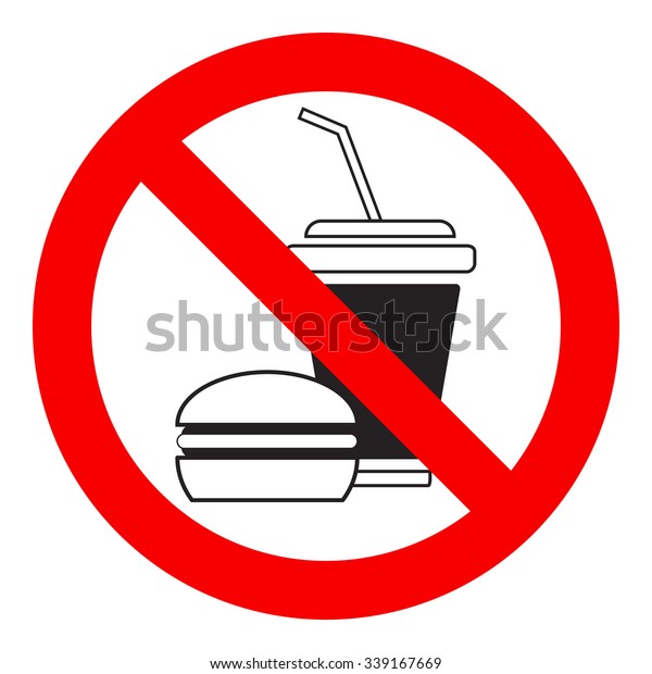 No Food Allowed Symbol Isolated On Stock Vector (Royalty Free) 339167669