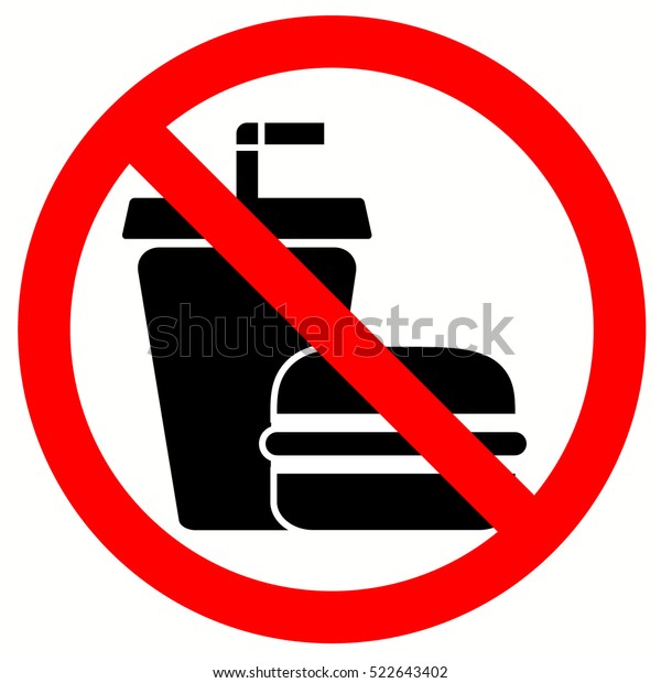 No Food Allowed Symbol Isolated On Stock Vector (Royalty Free) 522643402