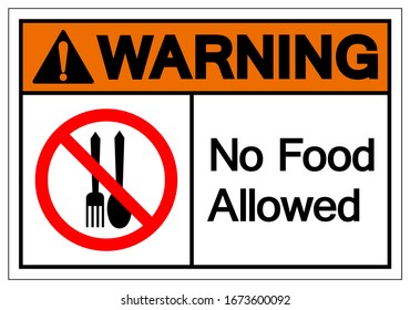 No Food Allowed Symbol Sign, Vector Illustration, Isolate On White Background Label .EPS10