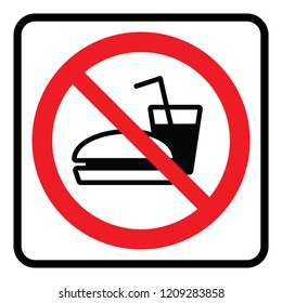 No food allowed symbol,Prohibition sign