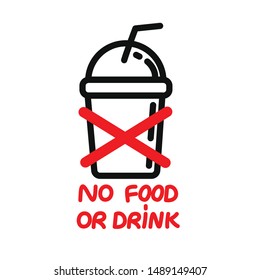 no food or drink allow sign vector illustration
