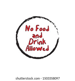 no food and drink allowed