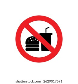 No food or drink is allowed to maintain cleanliness in the area. vector files