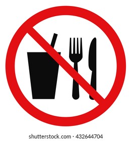No Food Or Drink Area Sign