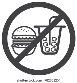 No food and drink sign ,Icon vector design