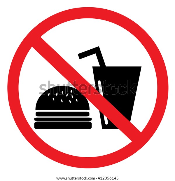 No Food Drinks Allowed Stock Vector (Royalty Free) 412056145