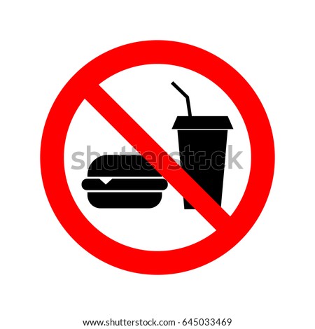 No food or drinks sign.