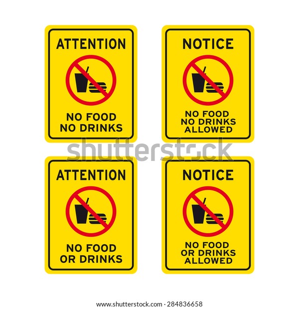 No food no drinks sign\
vector set