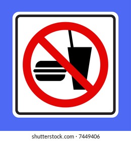 No food no drinks sign-VECTOR