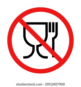 No Food Grade Sign on White Background