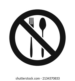 No food icon. No food allowed symbol isolated.