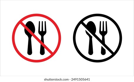 No food icon. Do not eat icon. Forbidden eat icon.