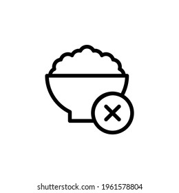 no food icon. fasting icon. perfect to logo, presentation, template, website, application, and more product. vector icon design line style