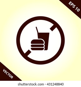 no food icon. food forbidden vector illustration