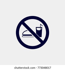 no food icon, vector illustratio. no fast food icon.