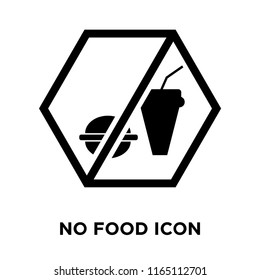 No Food icon vector isolated on white background, No Food transparent sign