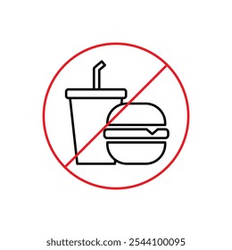 No Food Icons Sign Vector