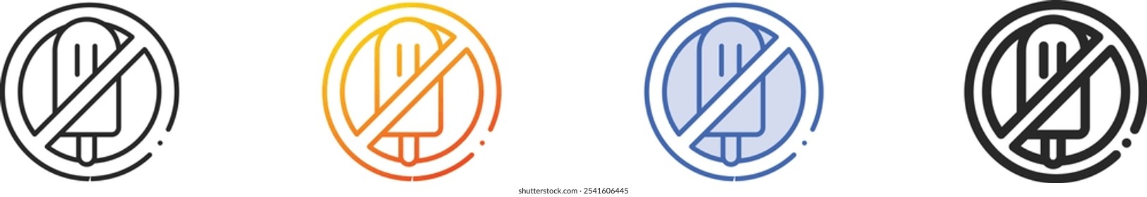 no hay icono de comida. Diseño lineal delgado, degradado, trazo azul y estilo audaz aislado sobre fondo blanco