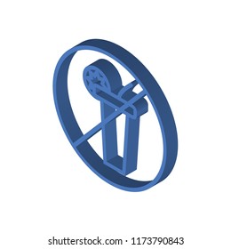 No food isometric left top view 3D icon