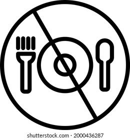 No hay diseño de icono de contorno de comida
