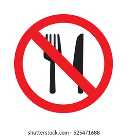 No food sign vector