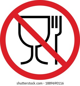 No Food Sign. Vector illustration