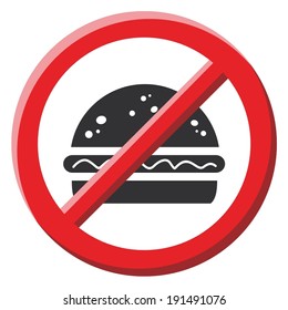 No food sign vector illustration