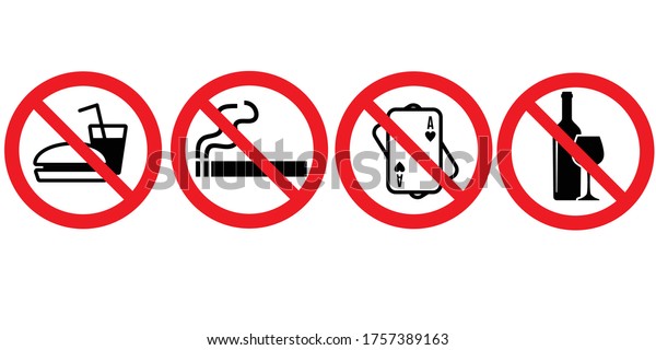 no food,no\
smoke,no drink sign and\
symbols
