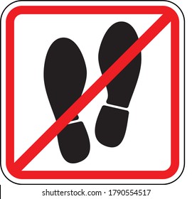 No foot allowed in this area symbol