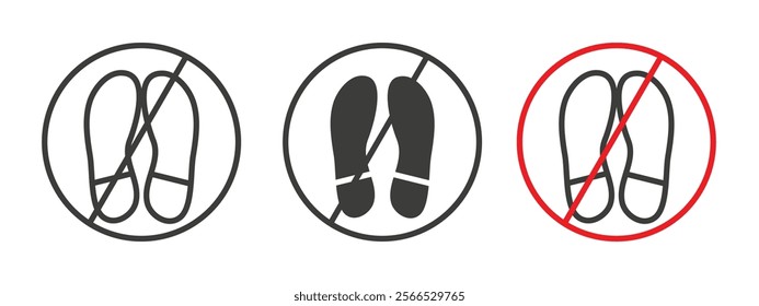 No foot print signs collection for website design, app, UI design.