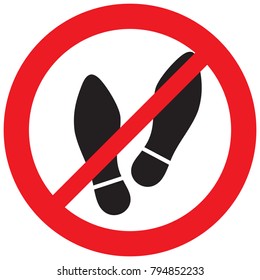 no foot symbol (do not step here please)