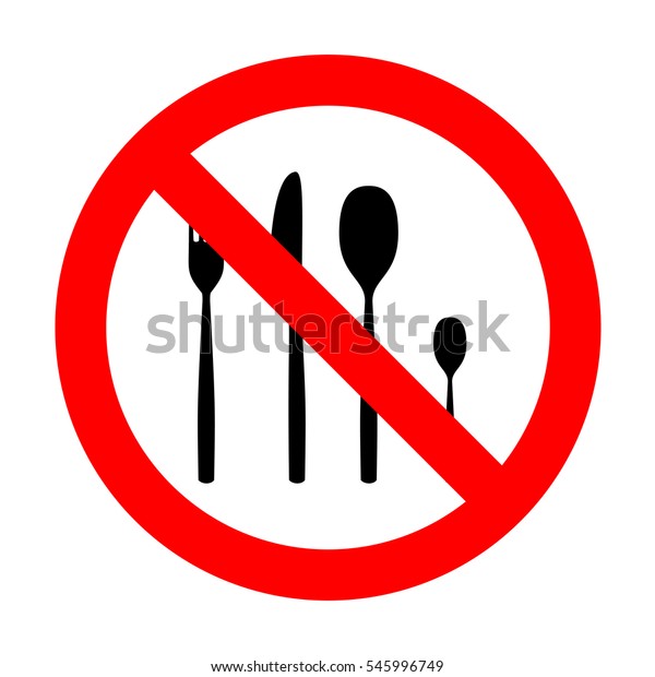 No Fork Spoon Knife Sign Stock Vector (Royalty Free) 545996749 ...