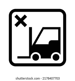 Sin signo de elevación de la horquilla - Icono del vector