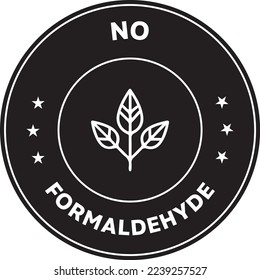 No Formaldehyde vector icon illustration