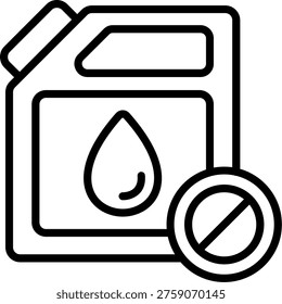 No Fossil Fuels Vector Icon Design Symbol